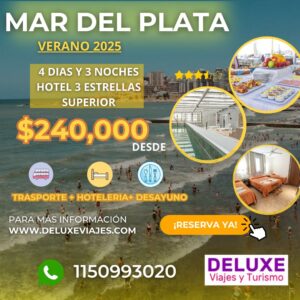 Mar del Plata - Hotel Punta del Este 3 * Superior / 4 Días - 3 Noches con Desayuno / Omnibus Semicama